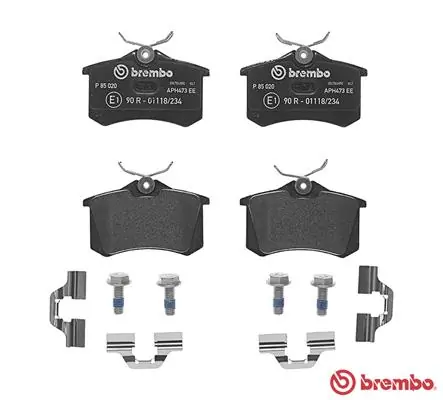 P85020 Brembo Колодки тормозные дисковые комплект