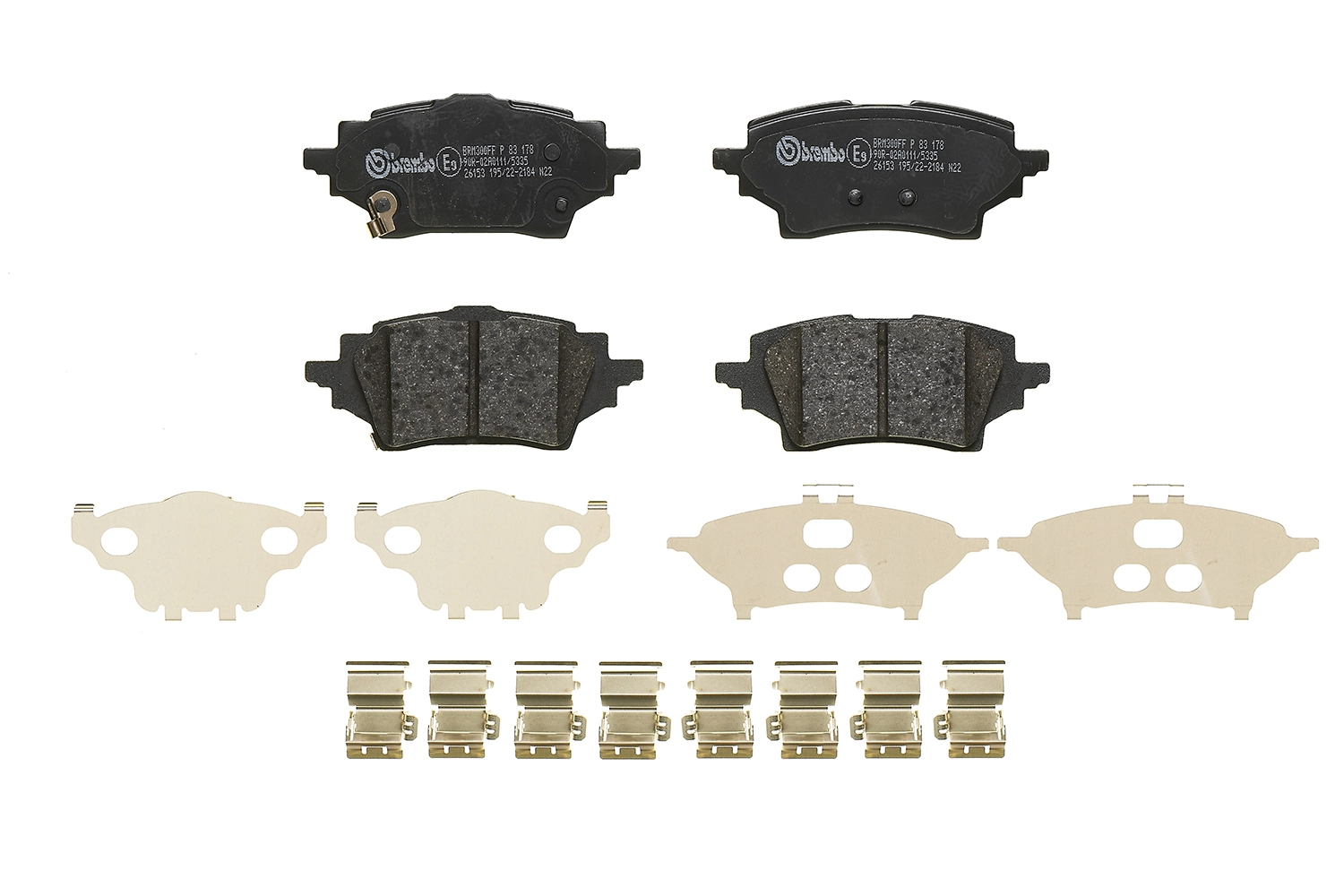 P83178 Brembo Колодки тормозные дисковые комплект