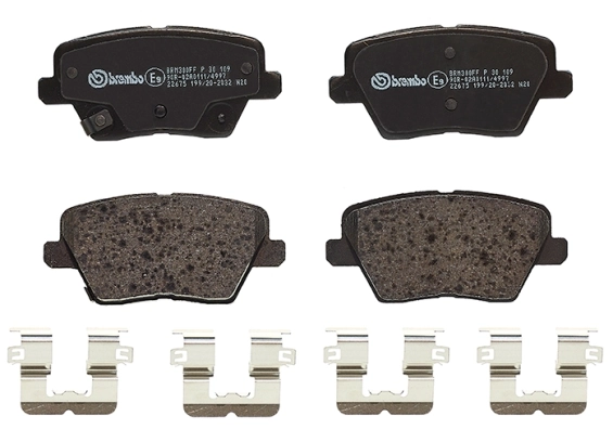P30109 Brembo Колодки тормозные дисковые комплект