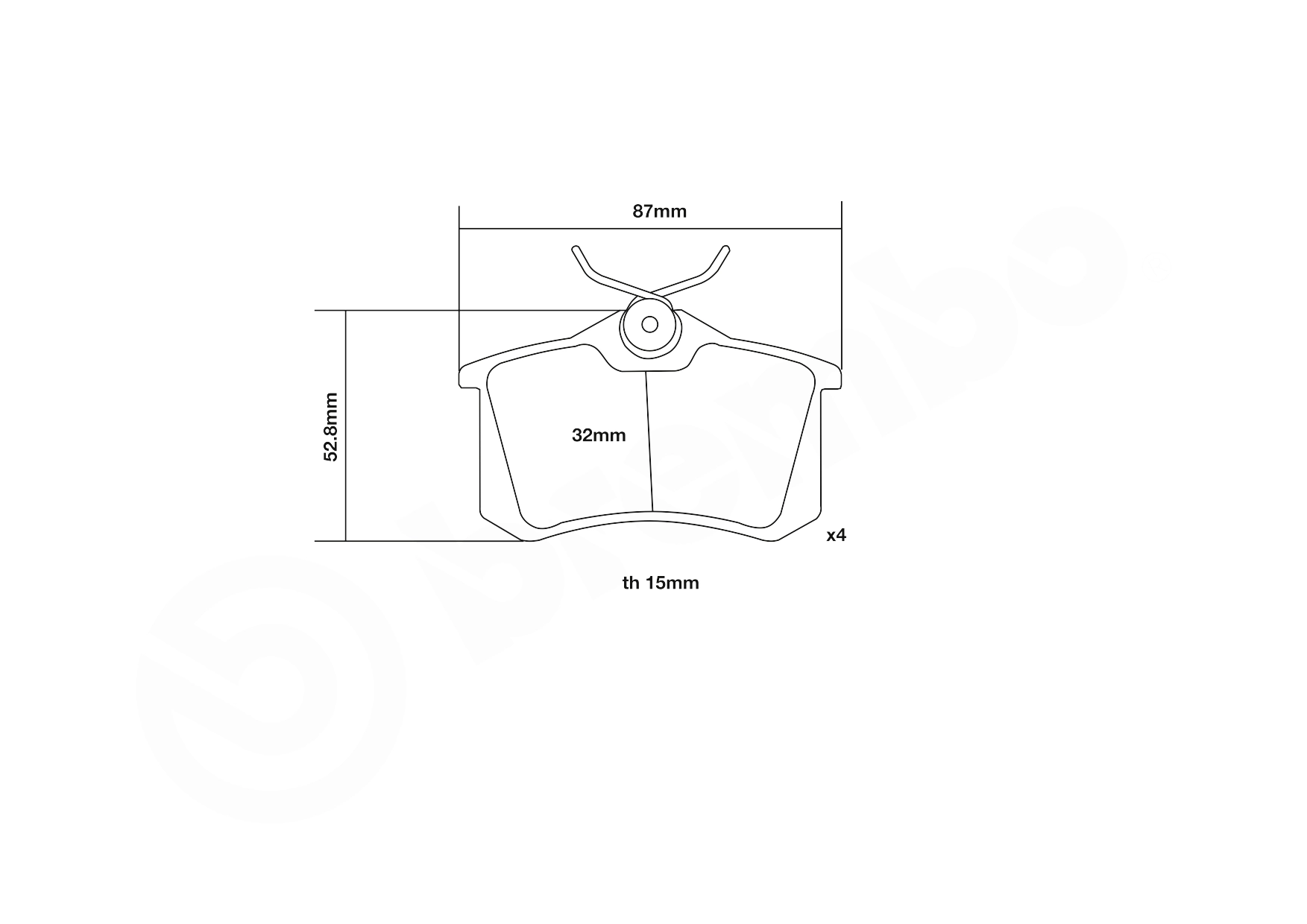 Колодки дисковые  Brembo 07B31525 цена, от 7.27 USD