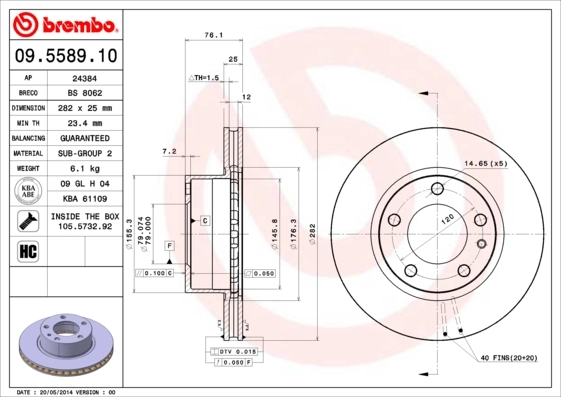 Купить 2S611113AK Ford Ротор тормозной