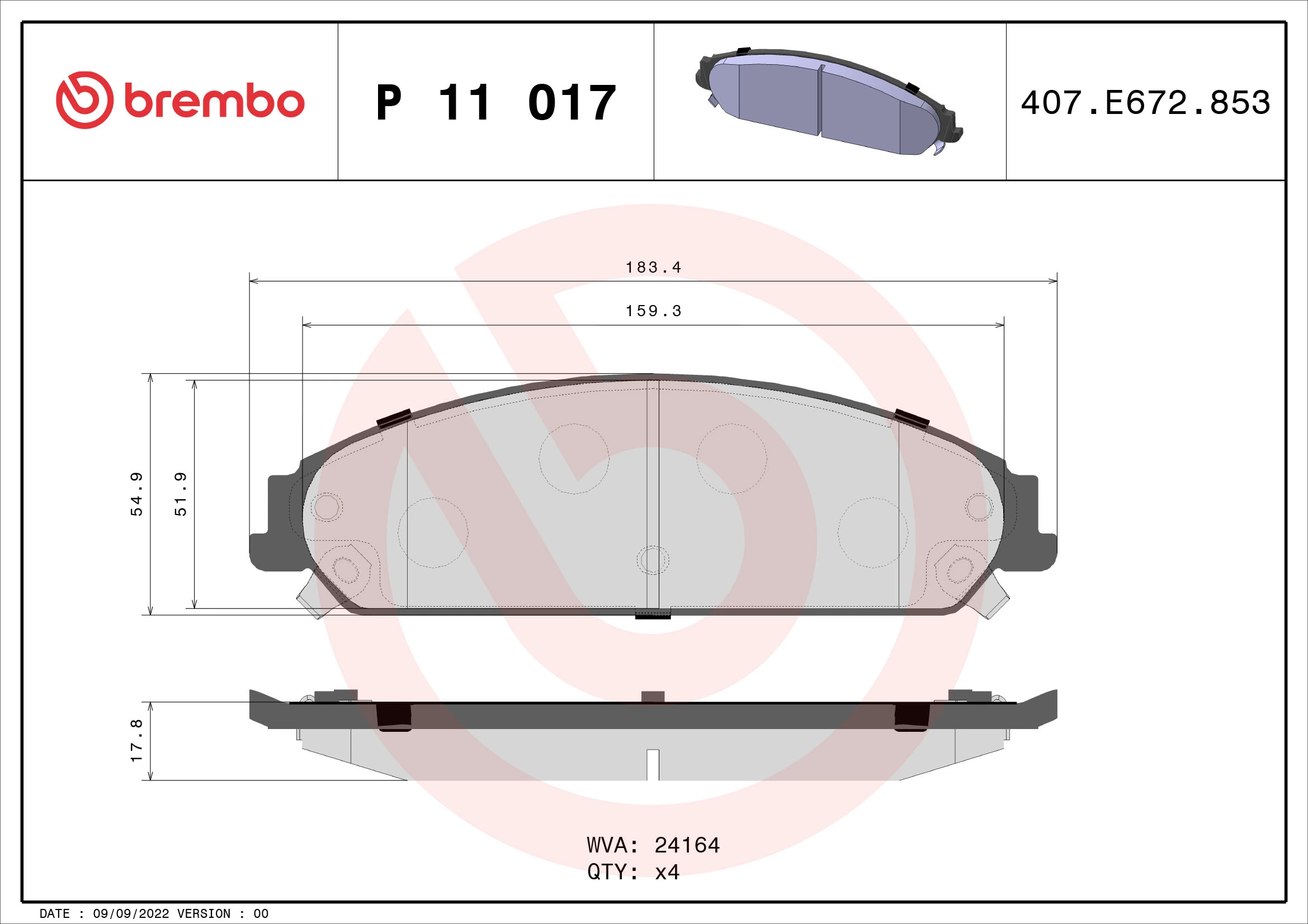 P11017 Brembo