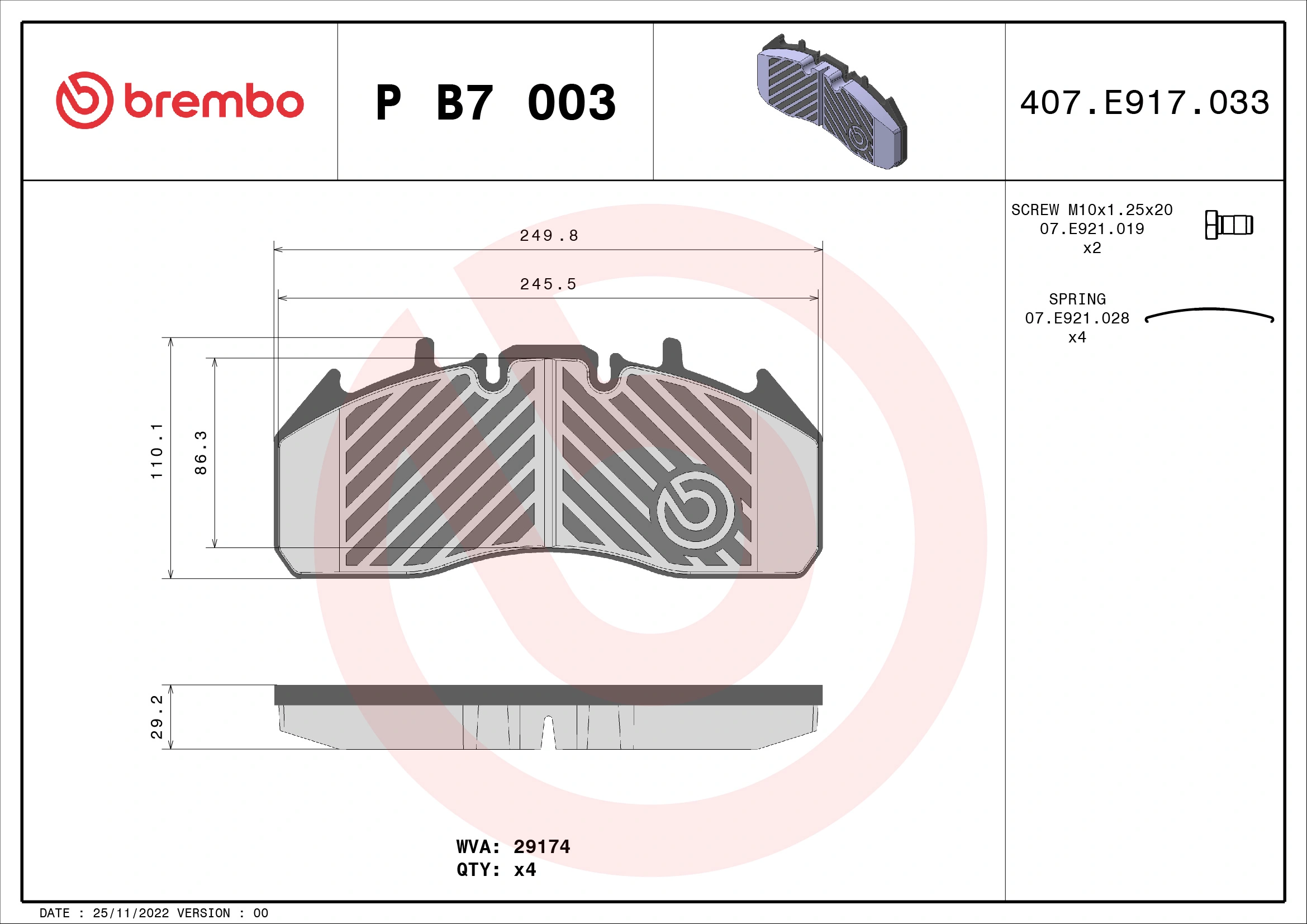 PB7003 Brembo