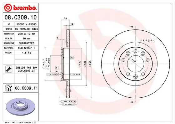 08C30910 Brembo