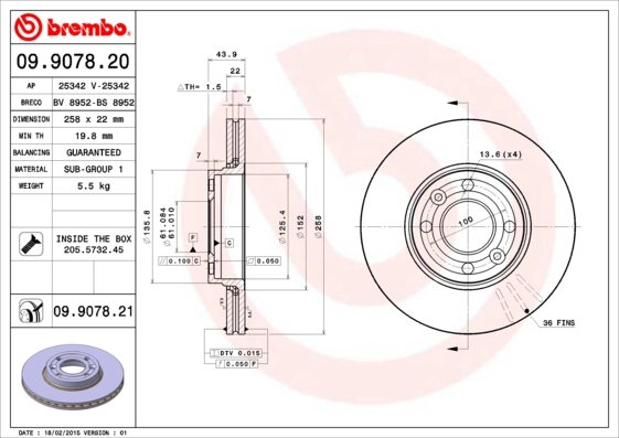 09907821 Brembo
