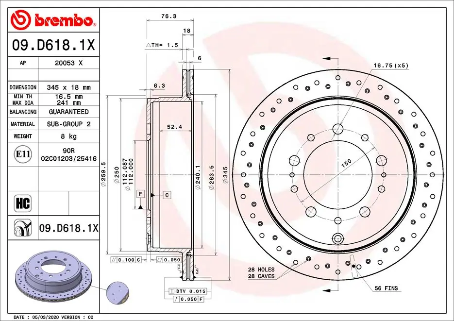 09D6181X Brembo