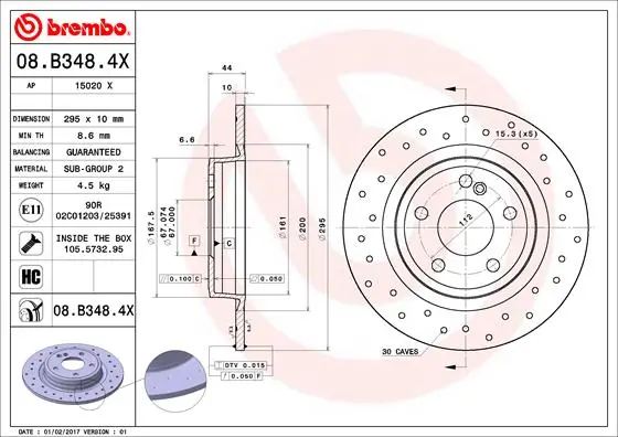 08B3484X Brembo