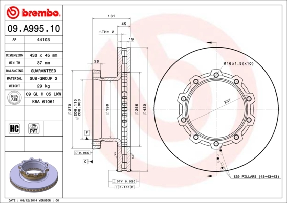 09A99510 Brembo