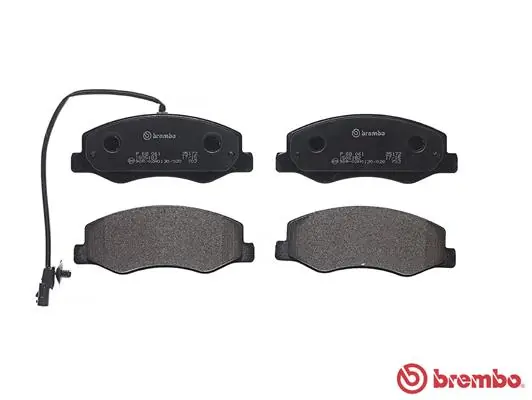 P68061 Brembo Колодки тормозные дисковые комплект