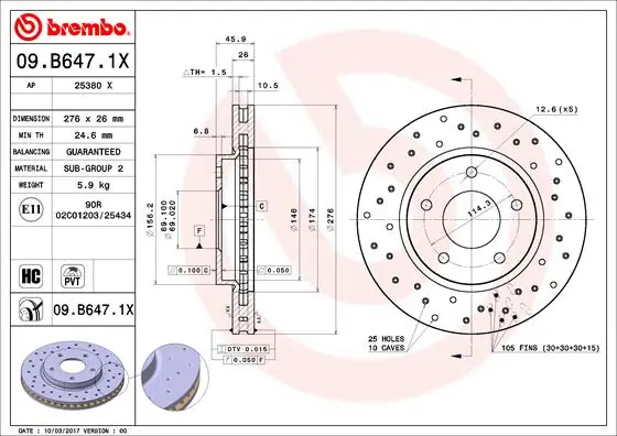 09B6471X Brembo