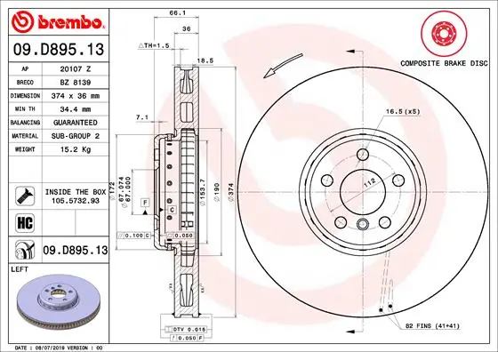 09D89513 Brembo