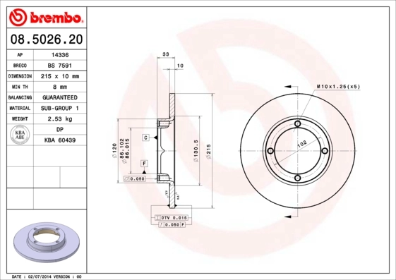 08502620 Brembo