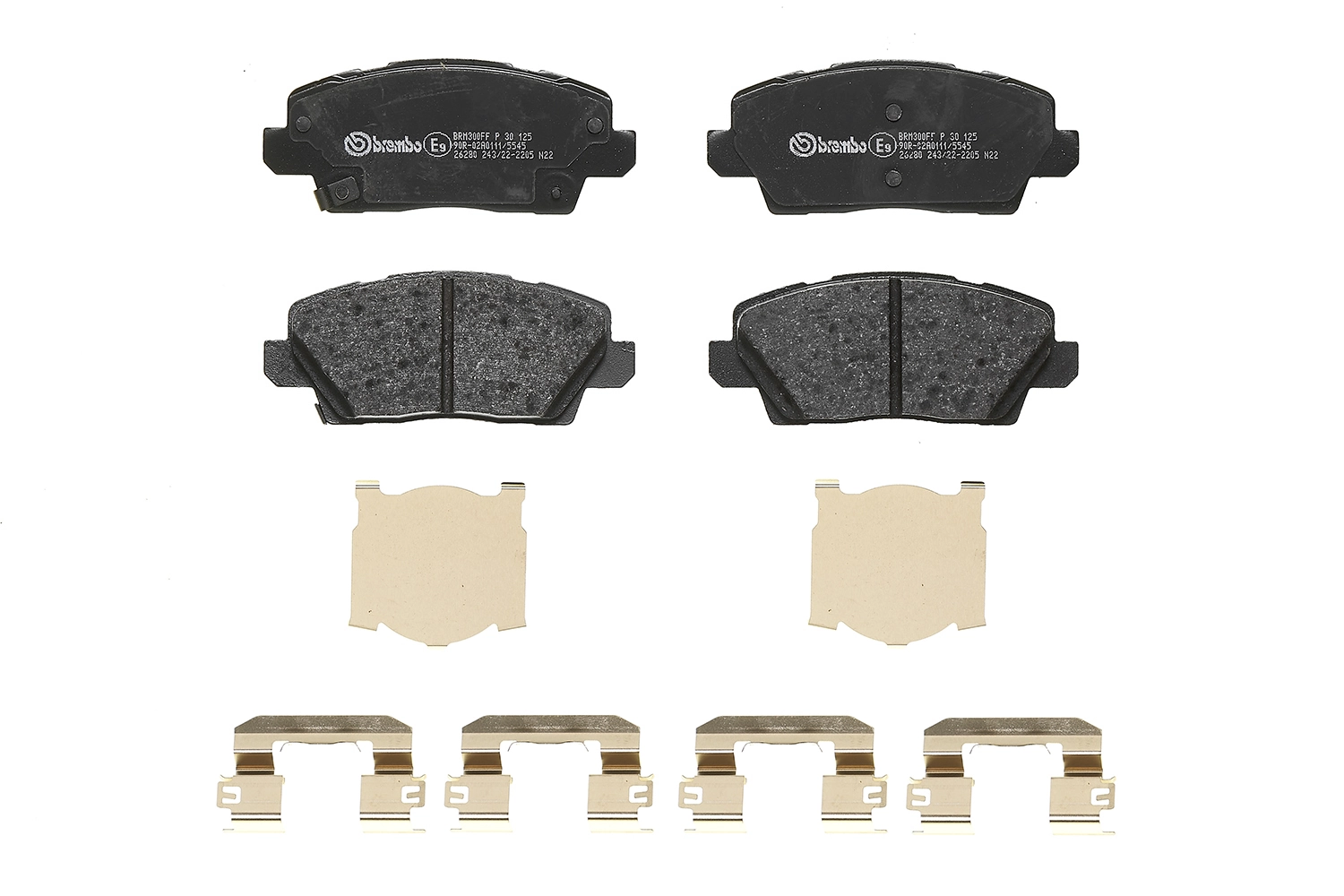 P30125 Brembo Колодки передние