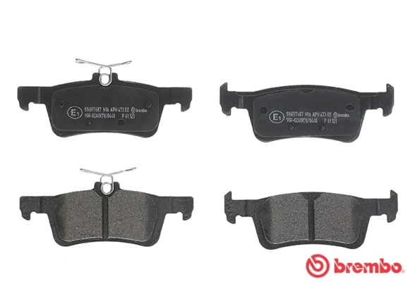 P61121 Brembo Колодки тормозные дисковые комплект
