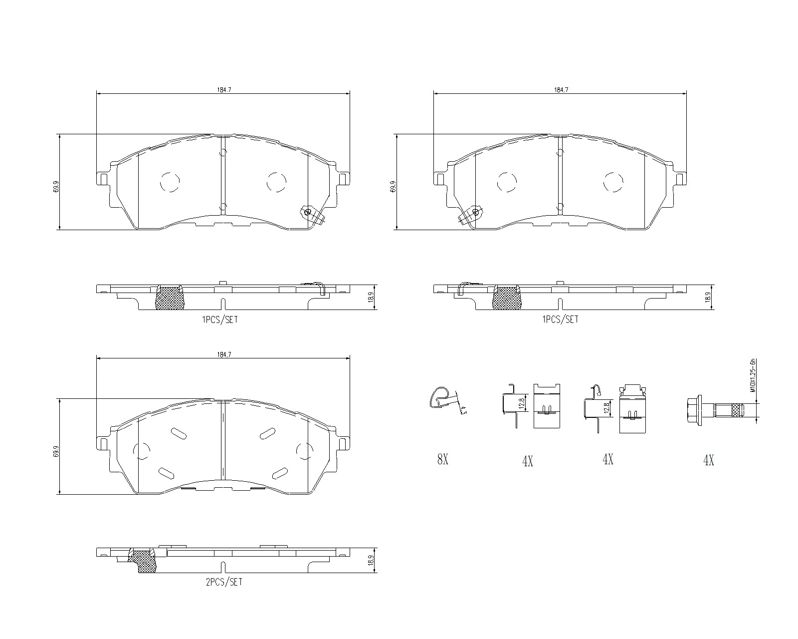 JB3C2001AC Ford Колодки тормозные дисковые комплект