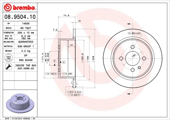 08950410 Brembo