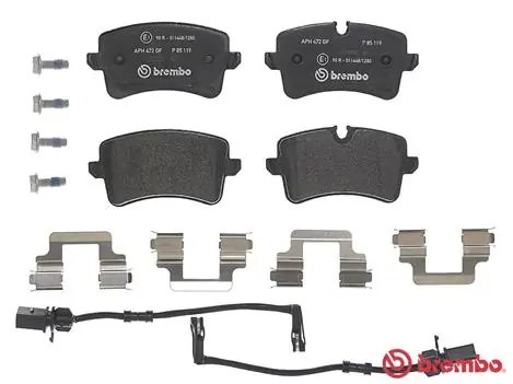 P85119 Brembo Колодки тормозные дисковые комплект