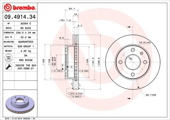 09491434 Brembo