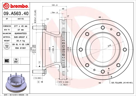 7189859 Iveco Диск тормозной передний