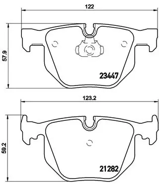 Pastillas de freno traseras P06029 Brembo