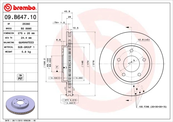 09B64711 Brembo