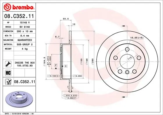 08C35211 Brembo
