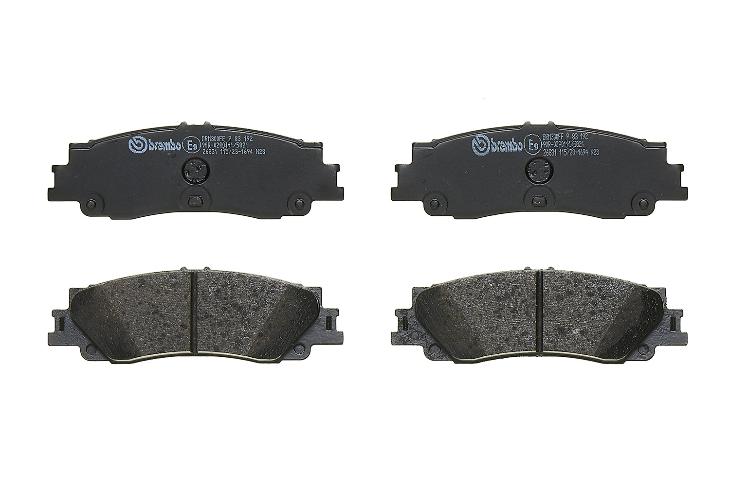 P83192 Brembo Колодки тормозные дисковые комплект