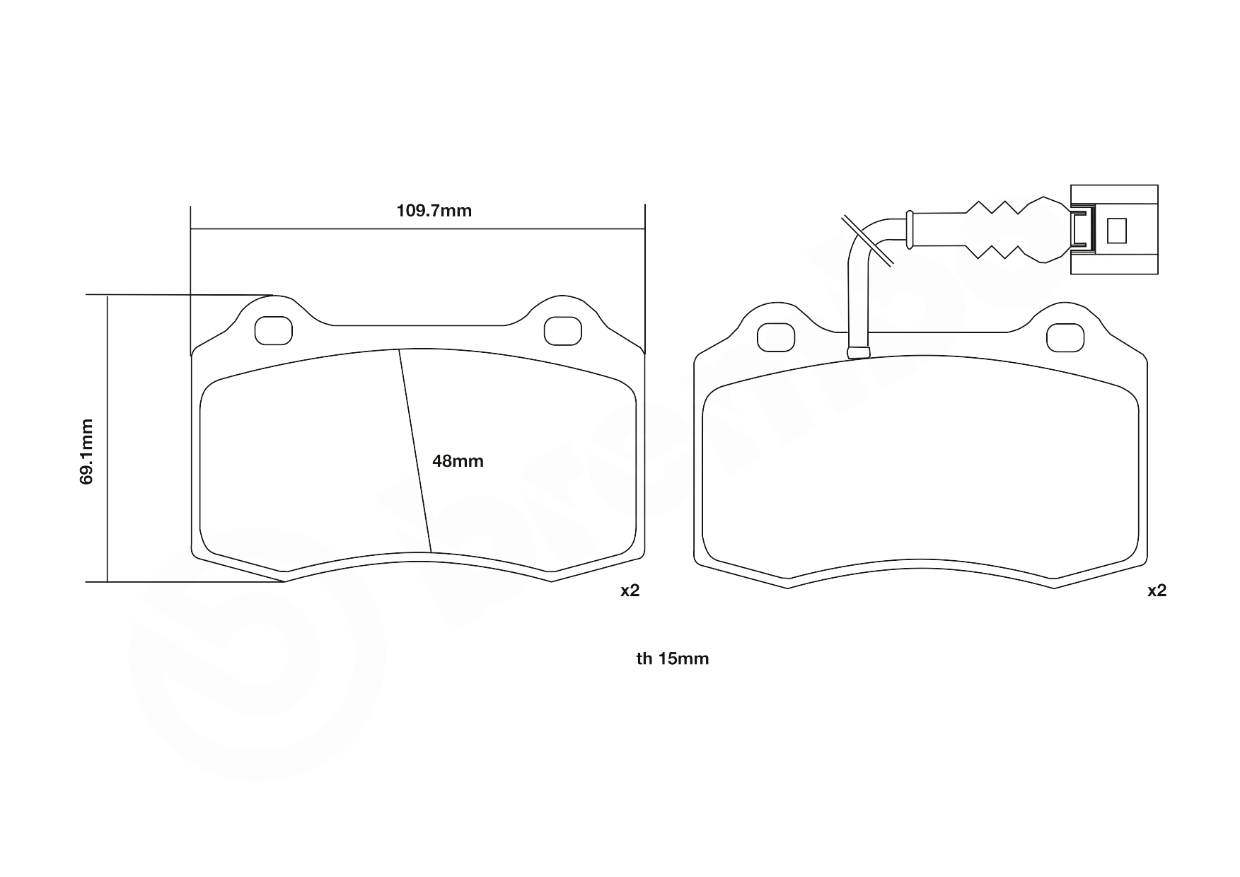 07B31403 Brembo Колодки передние