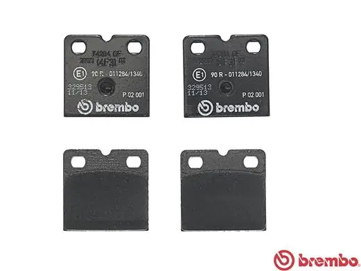 P02001 Brembo Колодки тормозные дисковые комплект