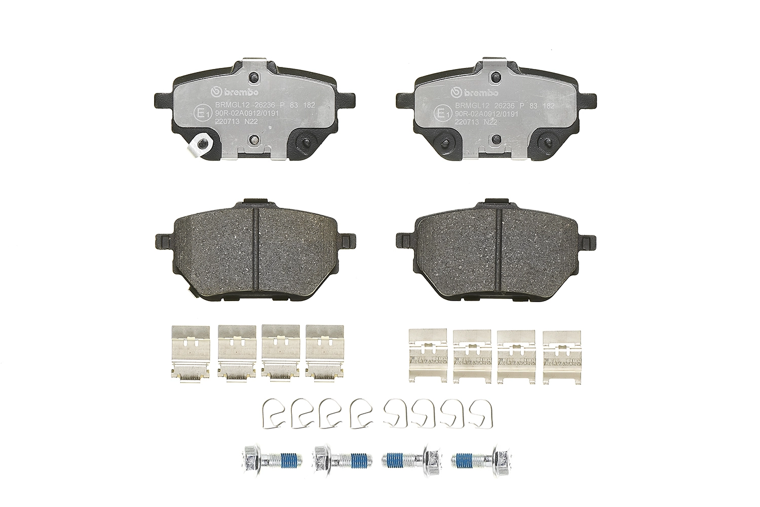 P83182 Brembo Колодки тормозные дисковые комплект