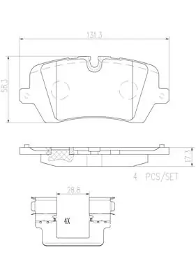 Колодки дисковые  Land Rover Range Rover SPORT II внедорожник (L494) (2013 - 2022) цена, от 131.03 USD