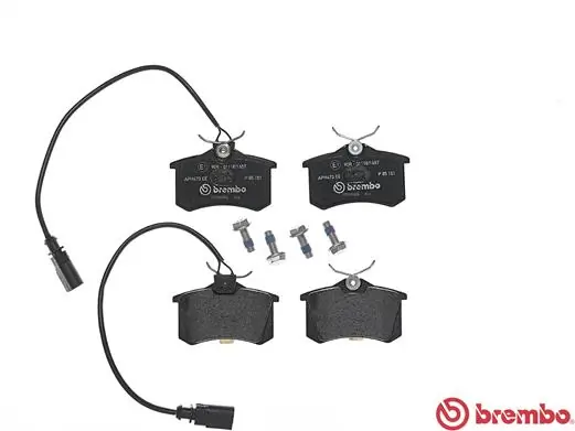 P85101 Brembo Колодки тормозные дисковые комплект