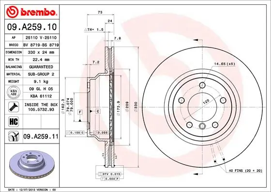 09A25910 Brembo