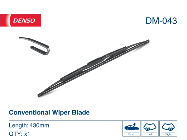 Щетка-дворник лобового стекла, пассажирская Denso DM043 цена, от 7.49 USD