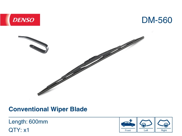 Щетка стеклоочистителя лобового стекла, водительская Denso DM560 цена, от 5.36 USD