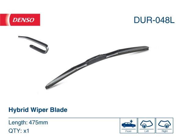 DUR048L Denso Щетка стеклоочистителя лобового стекла, пассажирская