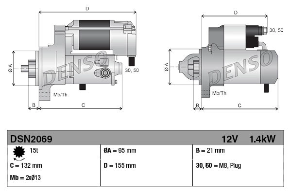 Стартер Denso DSN2069 цена, от 135.76 USD