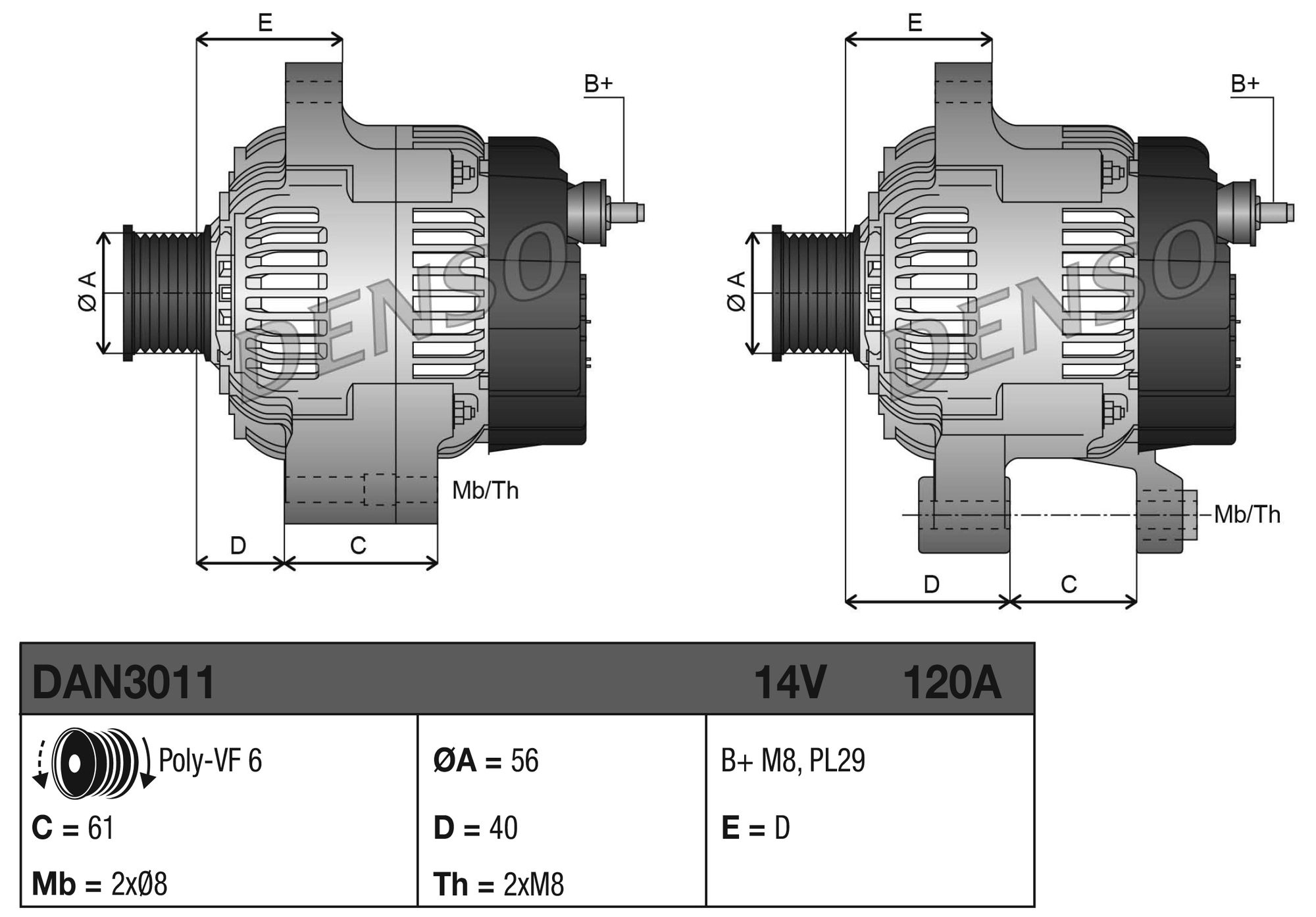 Gerador Audi A6 4B5, 4B6