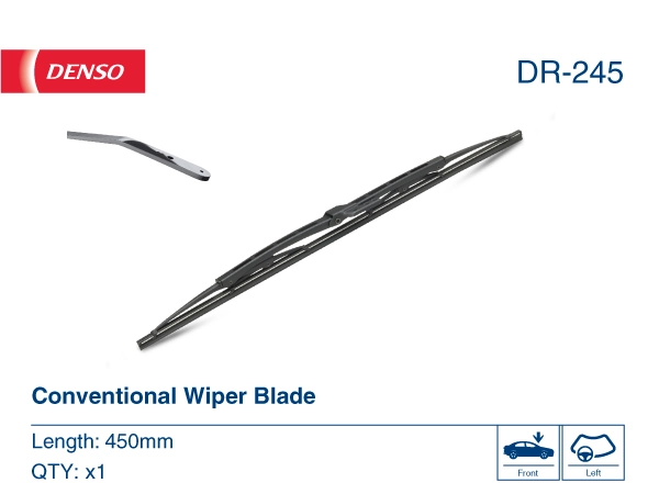 DR245 Denso Щетка стеклоочистителя лобового стекла, пассажирская