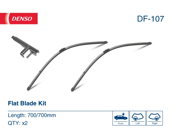 DF107 Denso Щетка-дворник лобового стекла, водительская