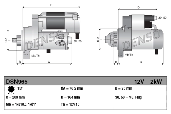 Стартер Denso DSN965 цена, от 337.61 USD
