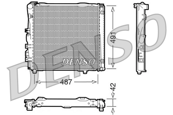 Radiador de esfriamento de motor para Mercedes S  W126