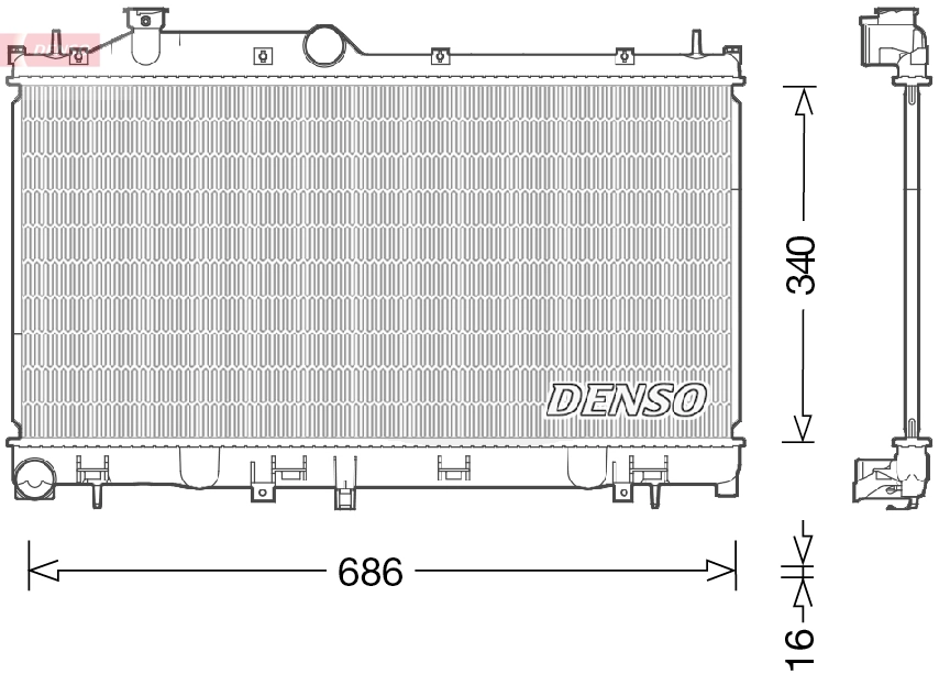 Купить RA67744 KLARKSONAS Радиатор водяной