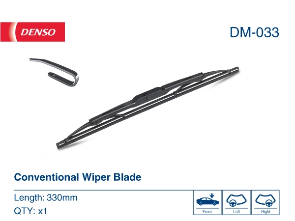 Щетка стеклоочистителя лобового стекла, водительская Denso DM033 цена, от 5.36 USD