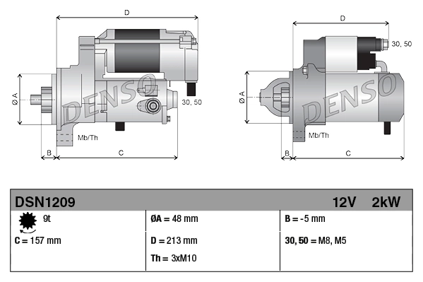 Стартер Denso DSN1209 цена, от 203.33 USD