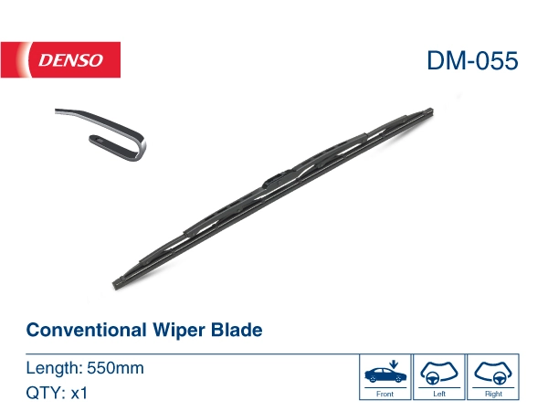 Щетка стеклоочистителя лобового стекла, водительская Denso DM055 цена, от 9.28 USD