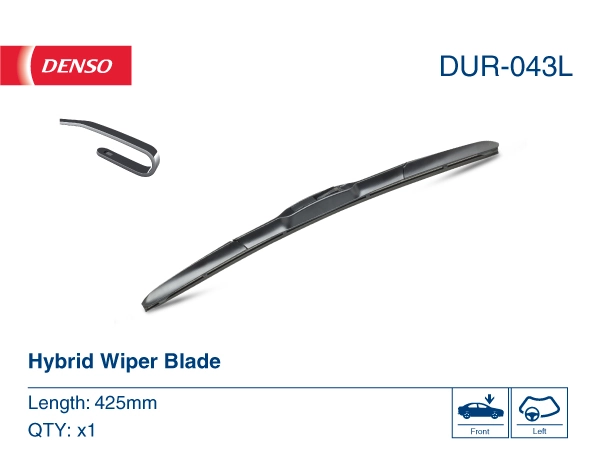 DUR043L Denso Щетка стеклоочистителя лобового стекла, пассажирская