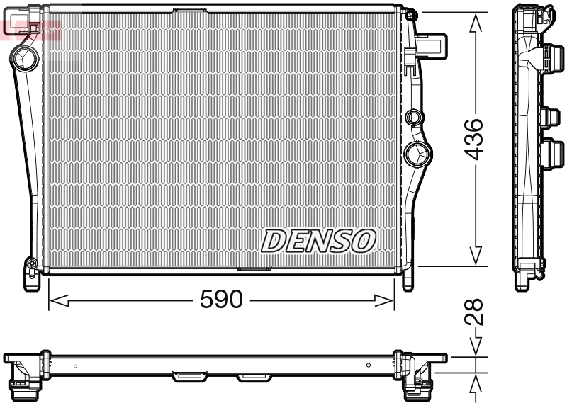Радиатор охлаждения двигателя Polcar 50D208B4 цена, от 67.15 USD