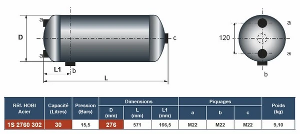 Ресивер пневматической системы 1357950 Scania