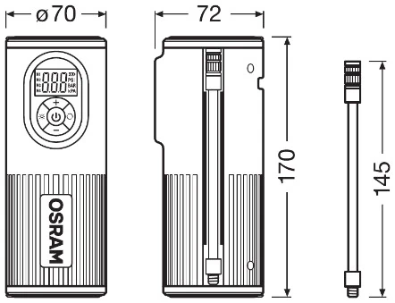 Компрессор для подкачки шин Osram OTIR2000 цена, от 80.11 USD